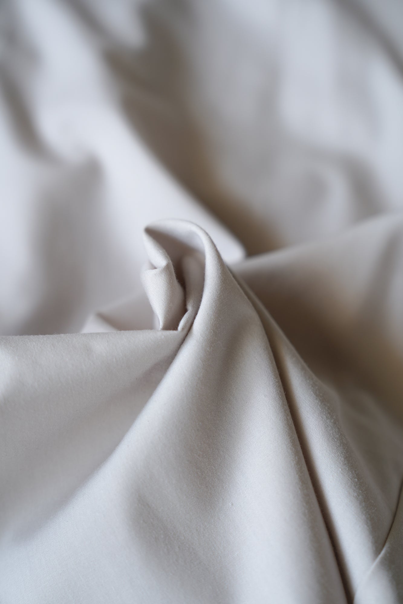 後ろ裾絞りスタンドカラーシャツ