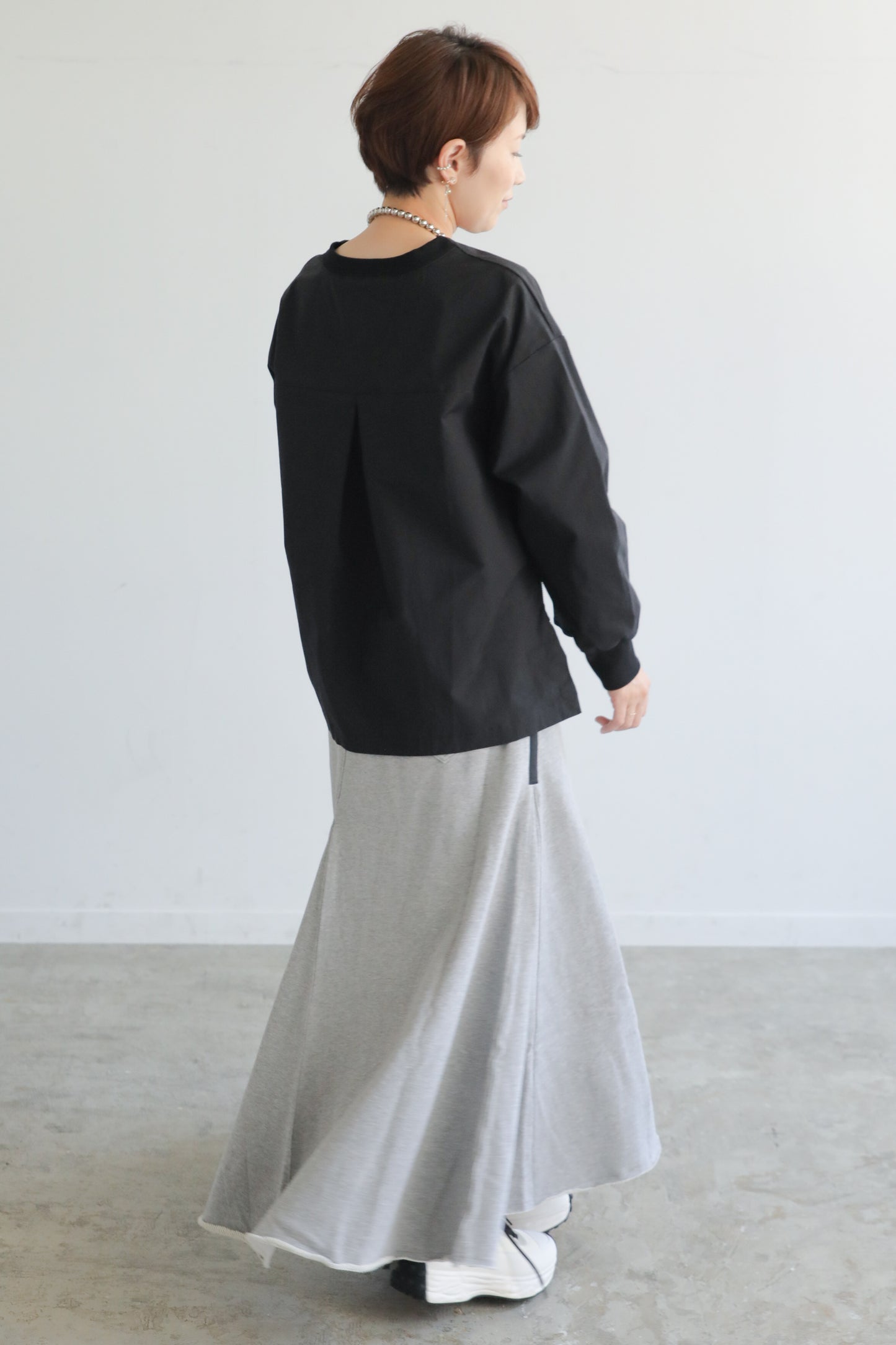 裾ジップスエットスカート