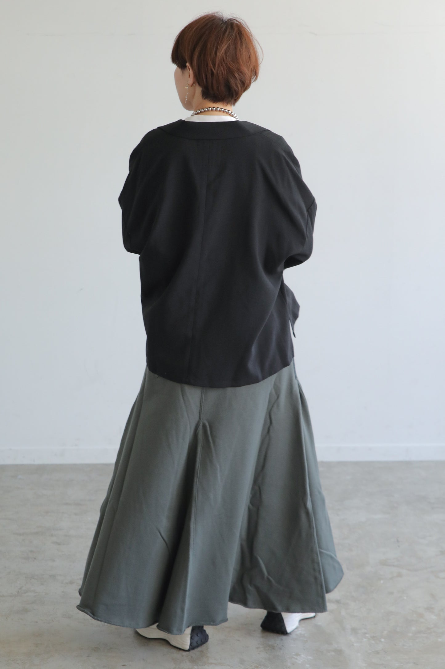 裾ジップスエットスカート