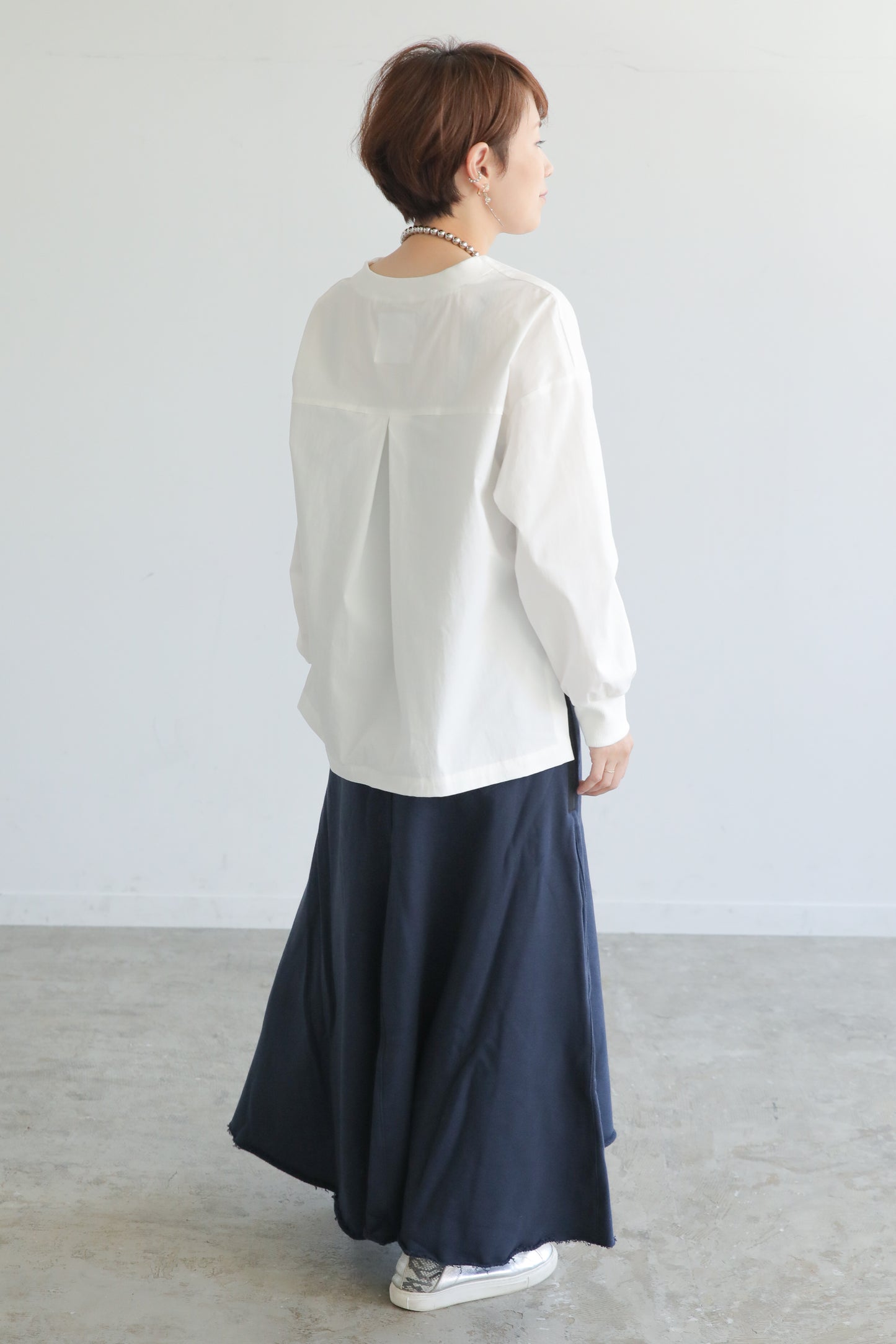 裾ジップスエットスカート