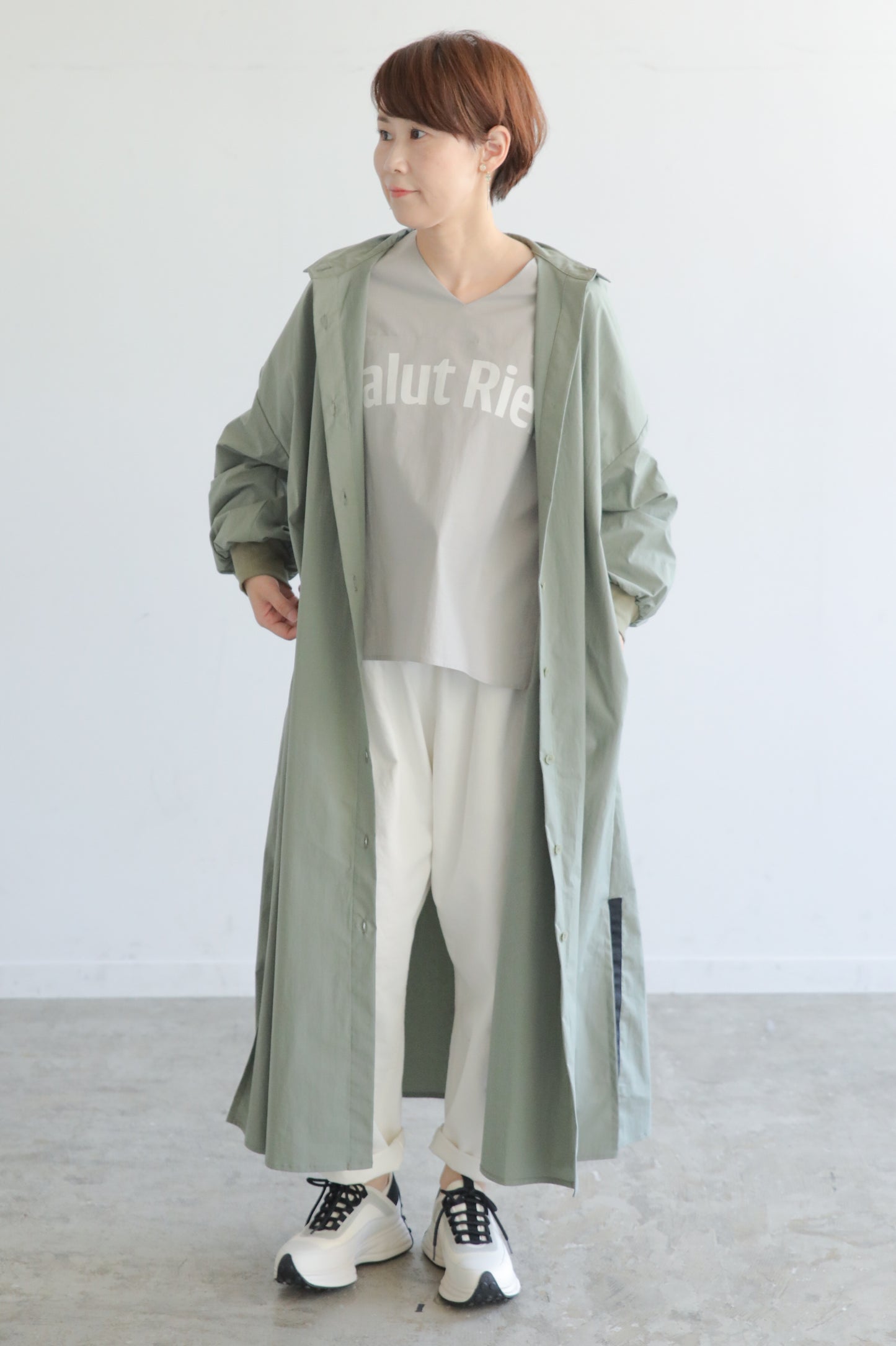 バックラインロングシャツ羽織