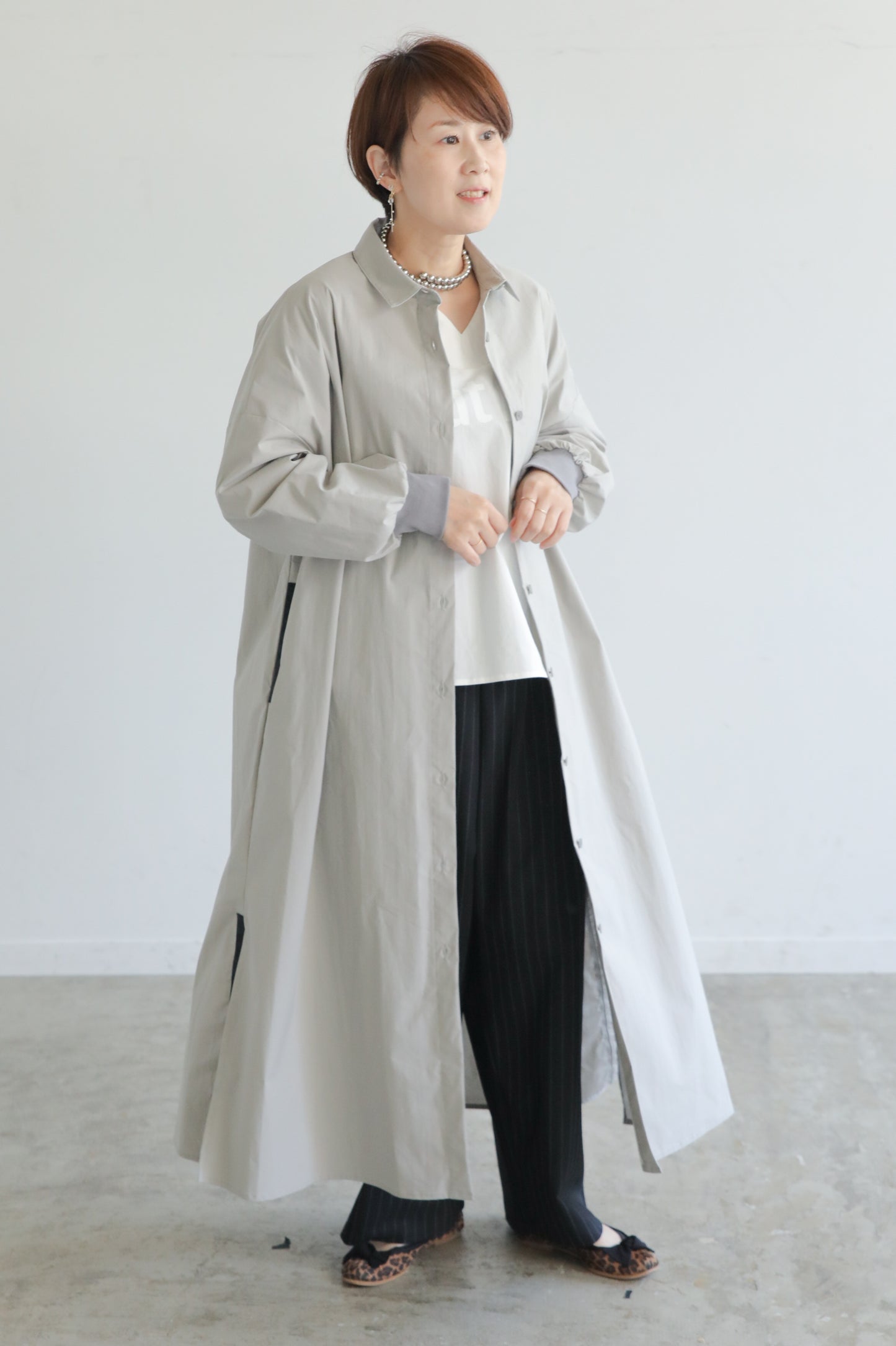 バックラインロングシャツ羽織