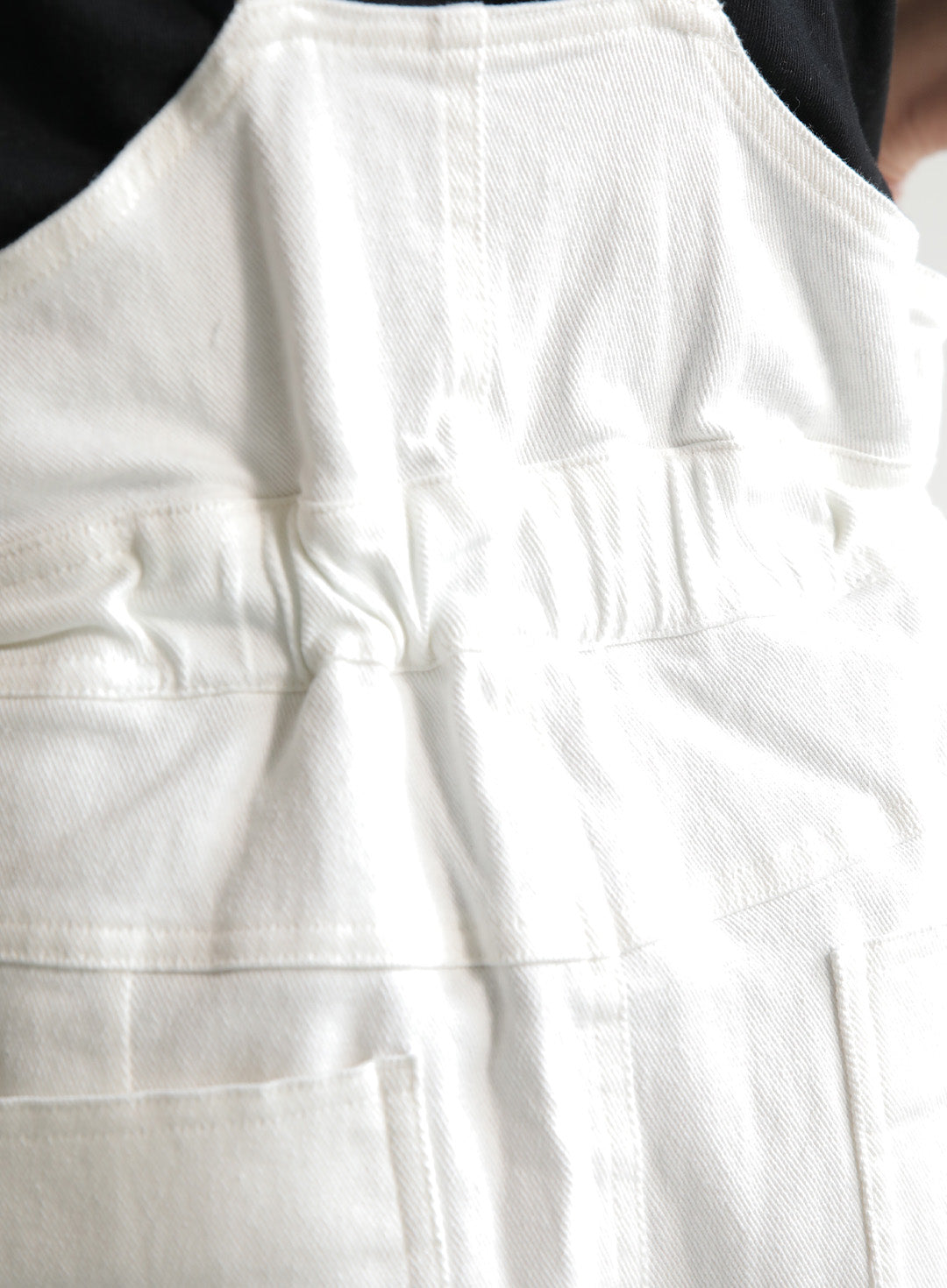 前ファスナーデニムサロペット