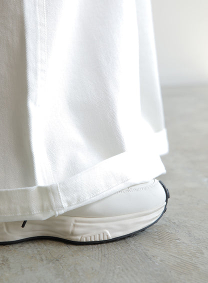 前ファスナーデニムサロペット