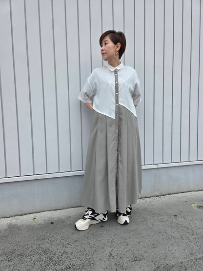 バイカラーワンピース