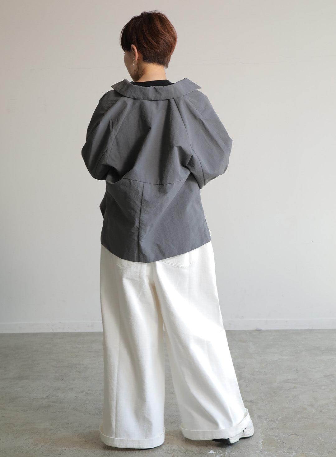 前ファスナーデニムサロペット