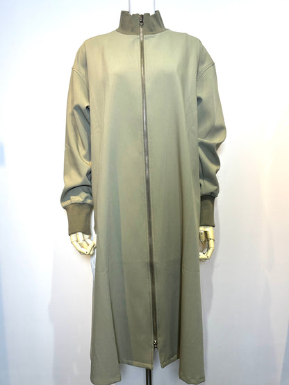 バイカラーロングブルゾン