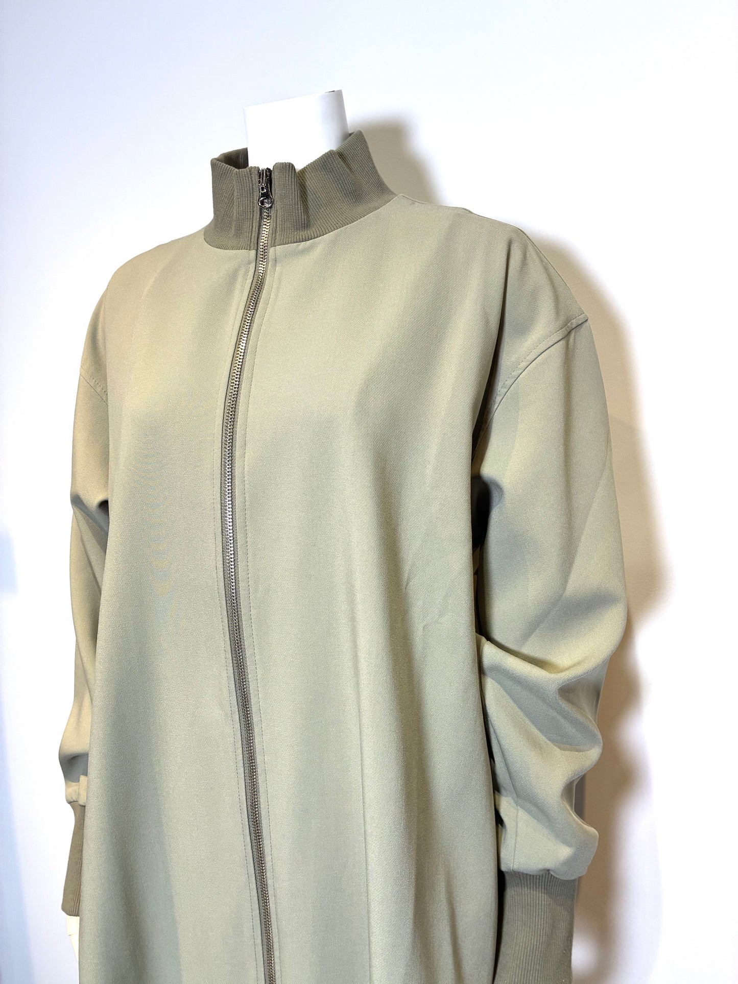 バイカラーロングブルゾン