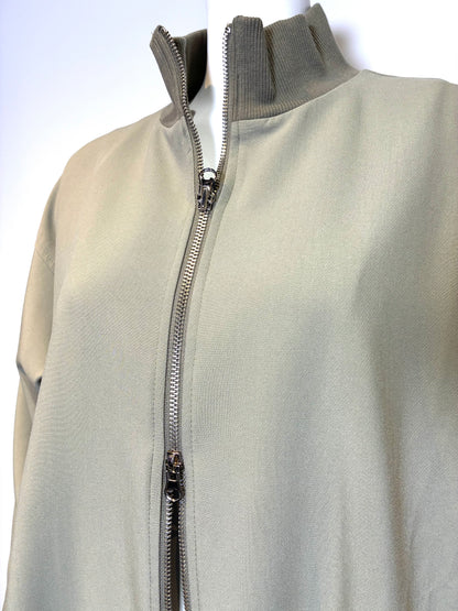 バイカラーロングブルゾン