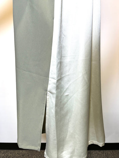 バイカラーロングブルゾン