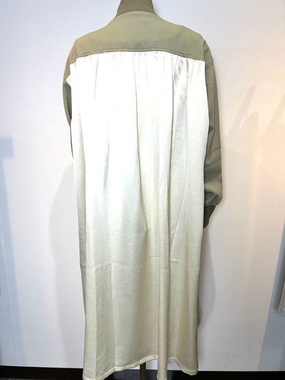 バイカラーロングブルゾン