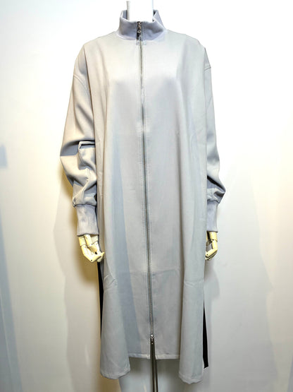 バイカラーロングブルゾン