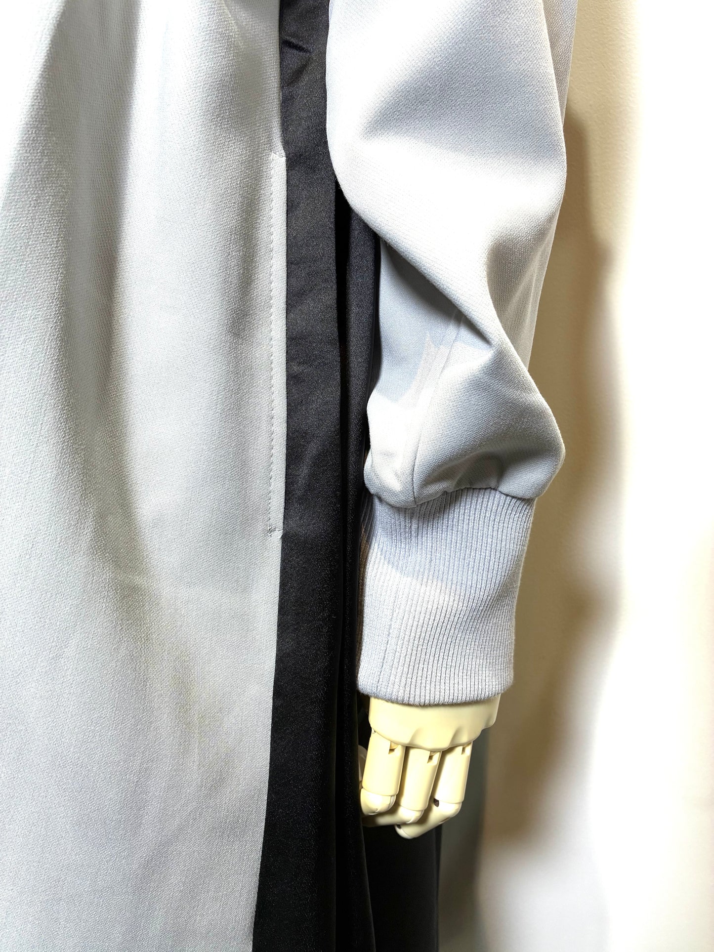 バイカラーロングブルゾン