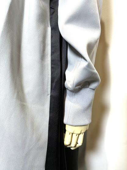 バイカラーロングブルゾン