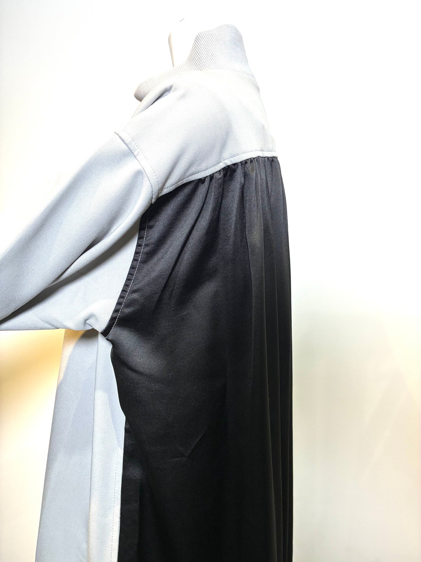 バイカラーロングブルゾン