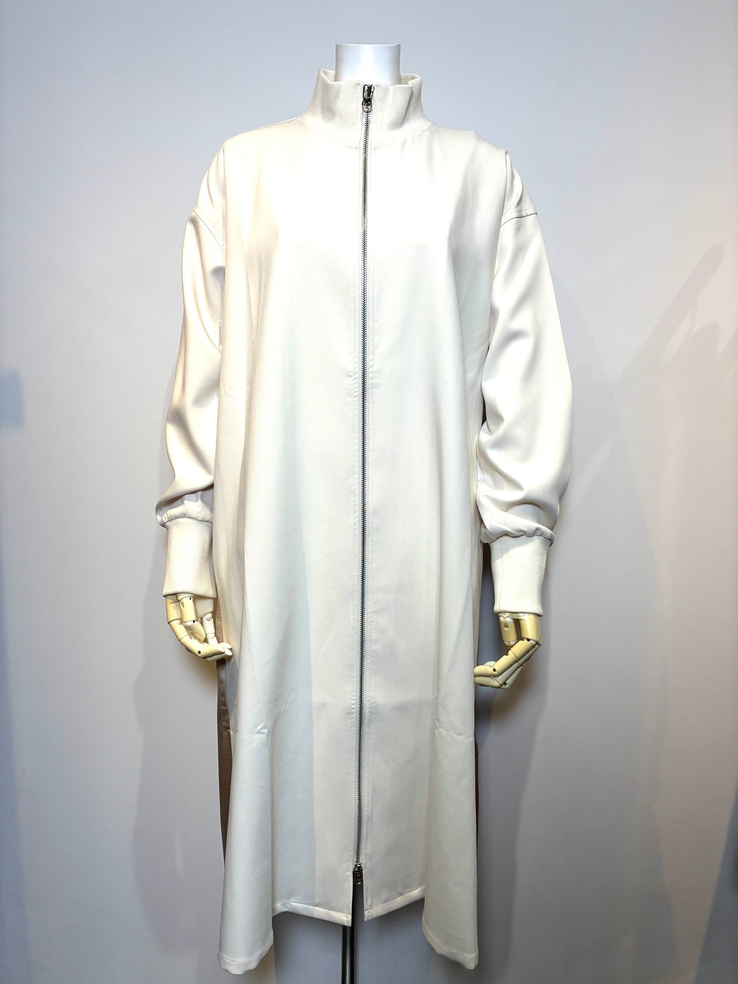 バイカラーロングブルゾン