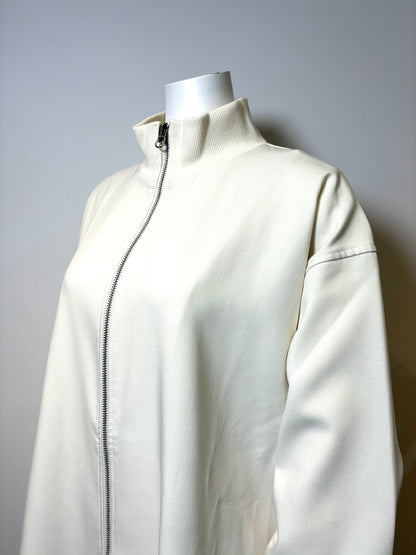 バイカラーロングブルゾン