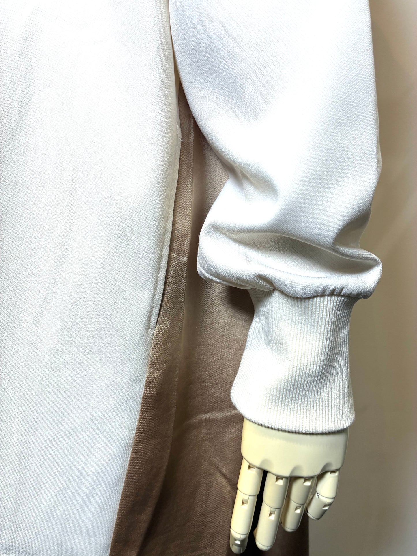 バイカラーロングブルゾン