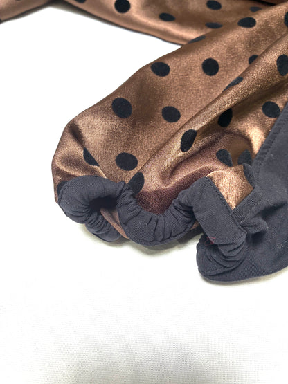 異素材スタンドカラーブラウス