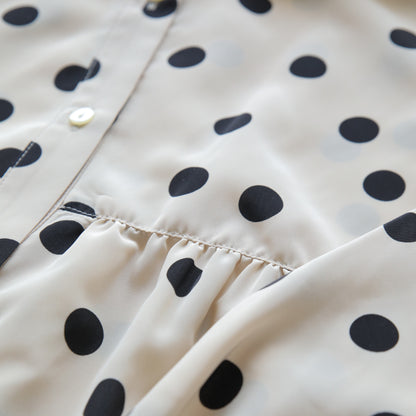 アシンメトリーギャザーブラウス