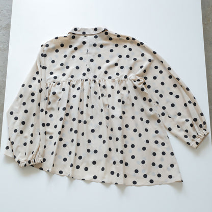 アシンメトリーギャザーブラウス