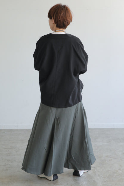 裾ジップスエットスカート